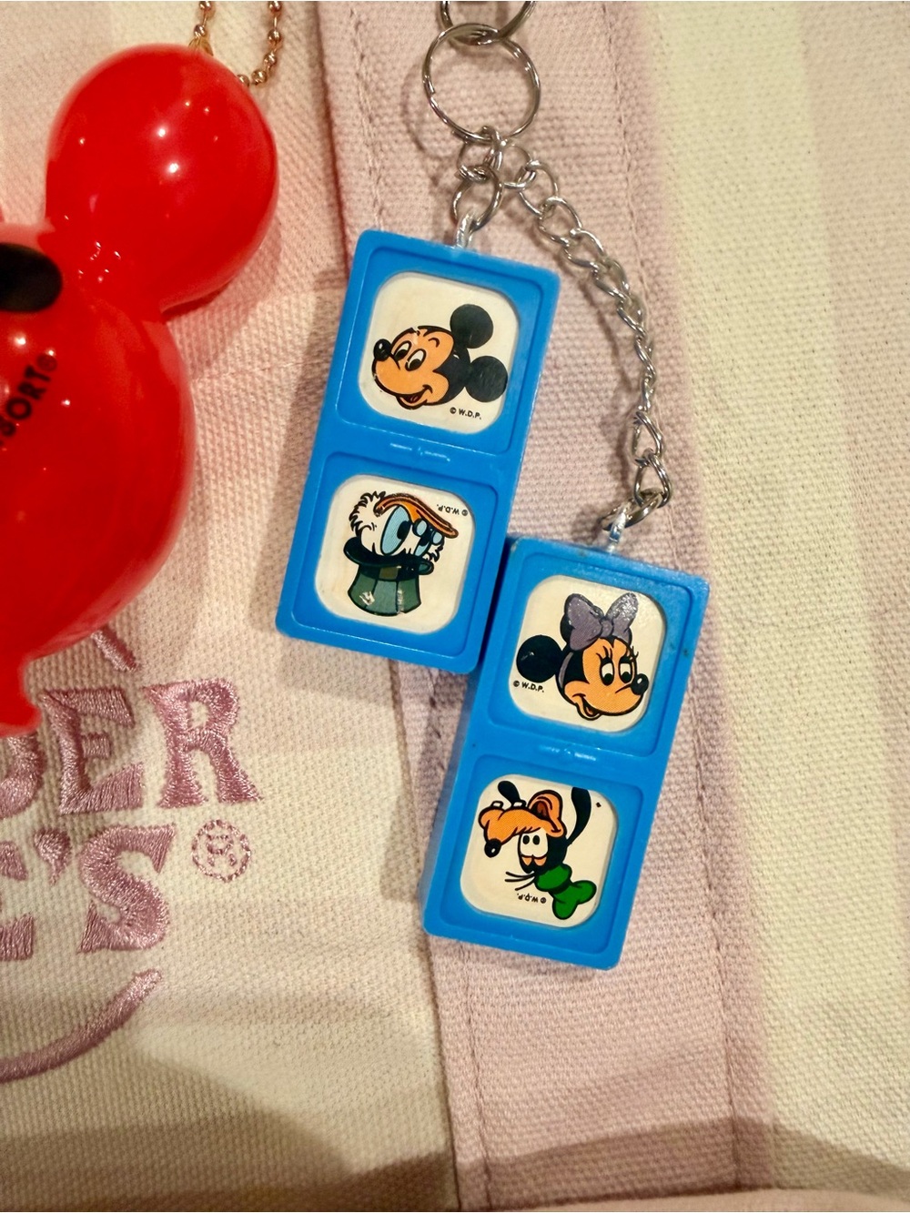 Vintage Disney Domino Bag Charm